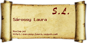 Sárossy Laura névjegykártya
